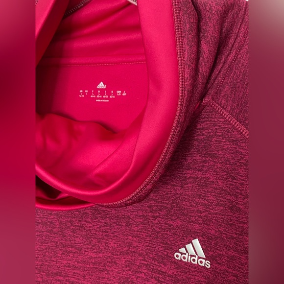 Adidas | heather magenta funnel neck tunic pullover sweatshirt - Picture 3 of 3